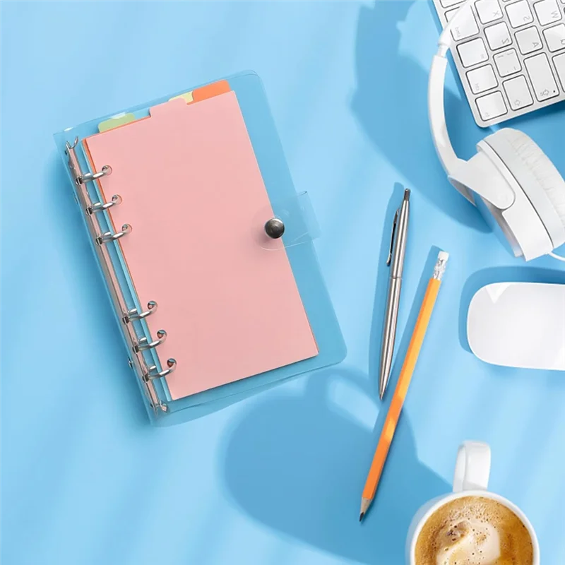 EDT-3 Pack A6 Transparant Zacht PVC 6 Ringband Cover Clear Binder Notebook Cover A6 Bindmiddel Voor Hervulbare Notebook Duurzaam