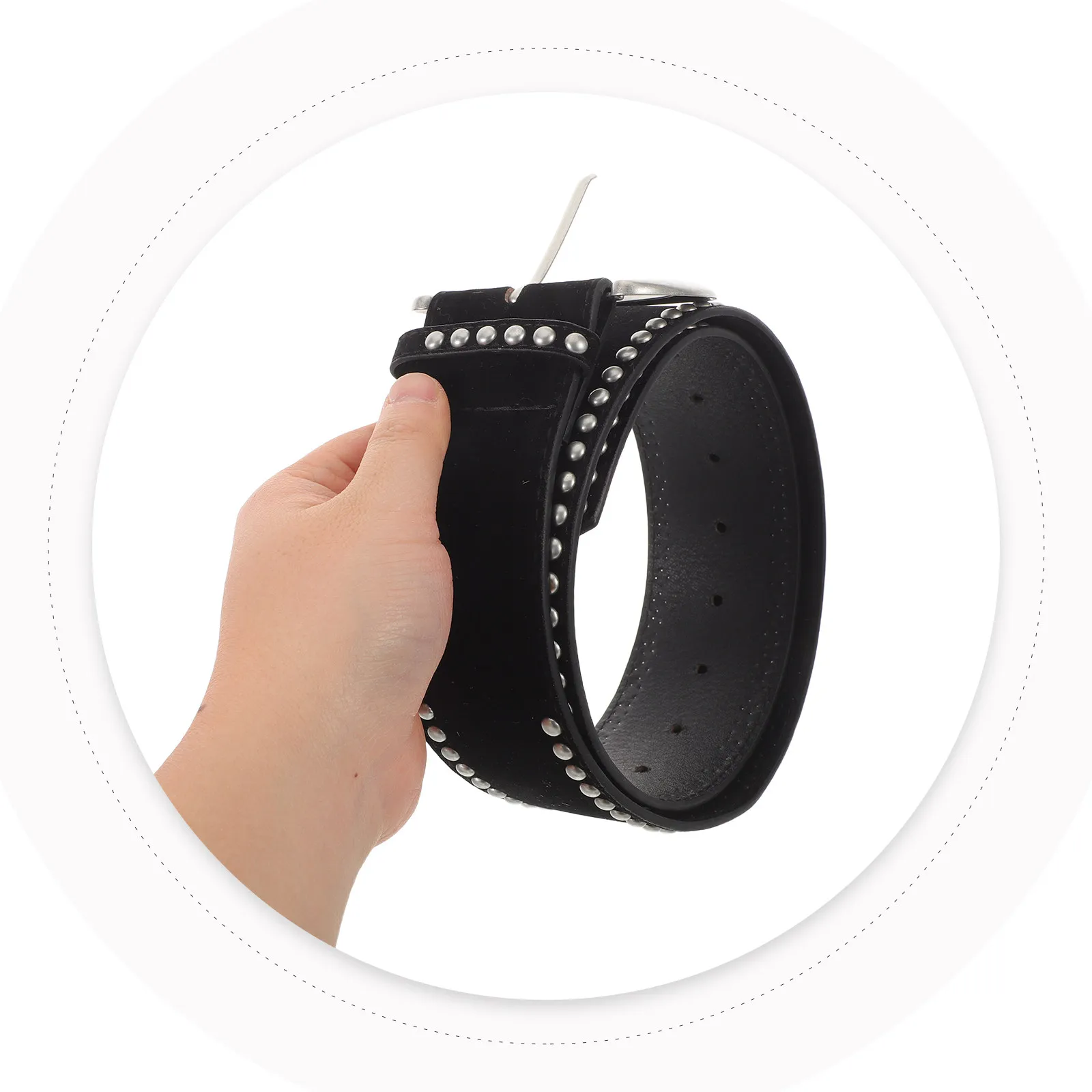 

Ремень с заклепками и шипами, регулируемый, в стиле вестерн, тонкий поясной ремень для джинсов, платьев, в стиле панк-рок, уличный стиль, ковбойский ремень с заклепками