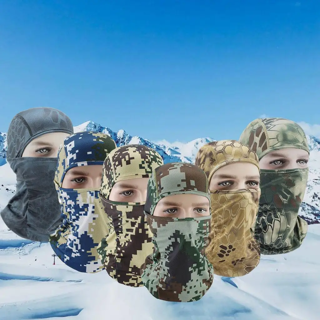 Full Face Mask Neck Hood Hat Windproof Helmet for Ski Climbing Riding Fishing