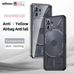 For Nothing Phone 2 Matte Frosted & Transparent ice Crystal Shockproof Case for Nothing Phone2 Rugged Protective Armor Cover