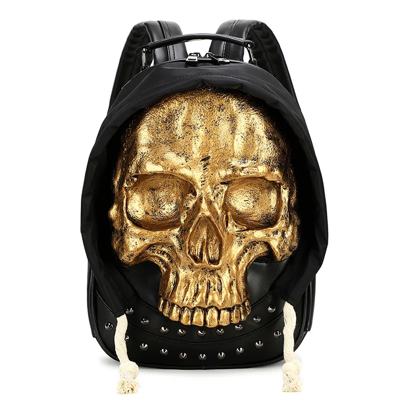 

3D Skull Funny Halloween Style Handbag Women's Shoulder Crossbody Bag Casual Travel Laptop Bag Boy Girl School Bags