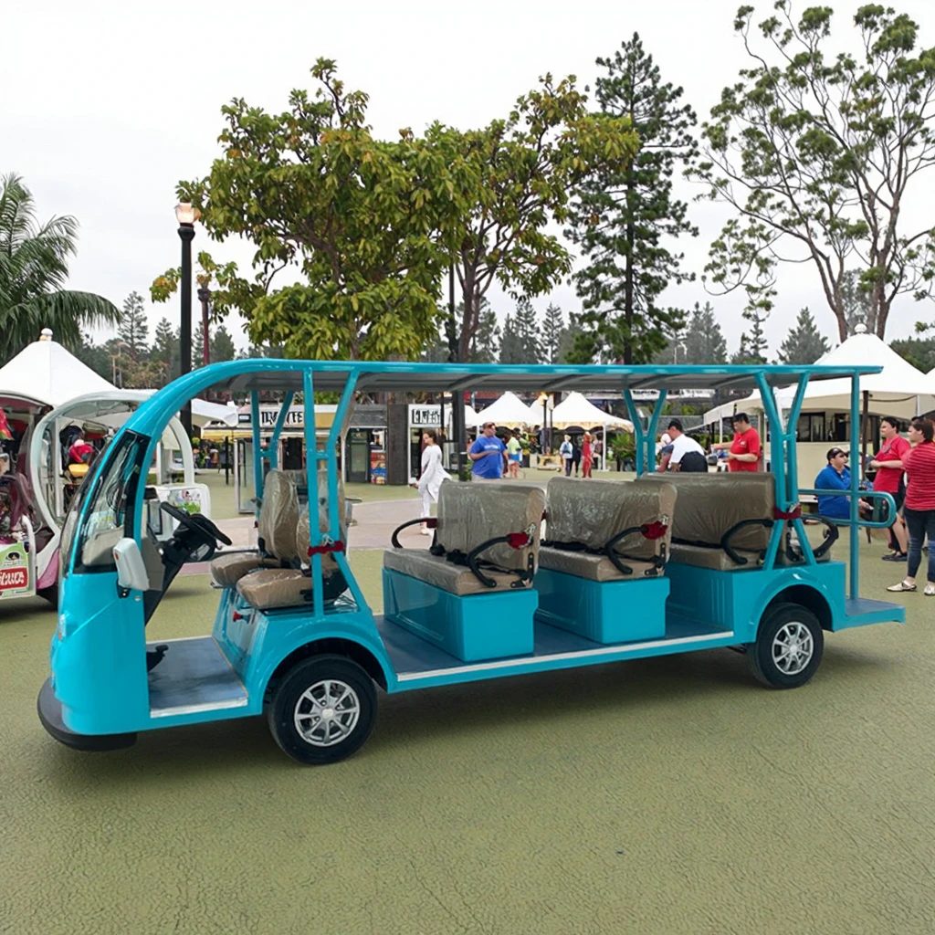 New Style CE Certified Golf Carts 8-Seater 11-Seater Passenger Capacity for Tourists Park