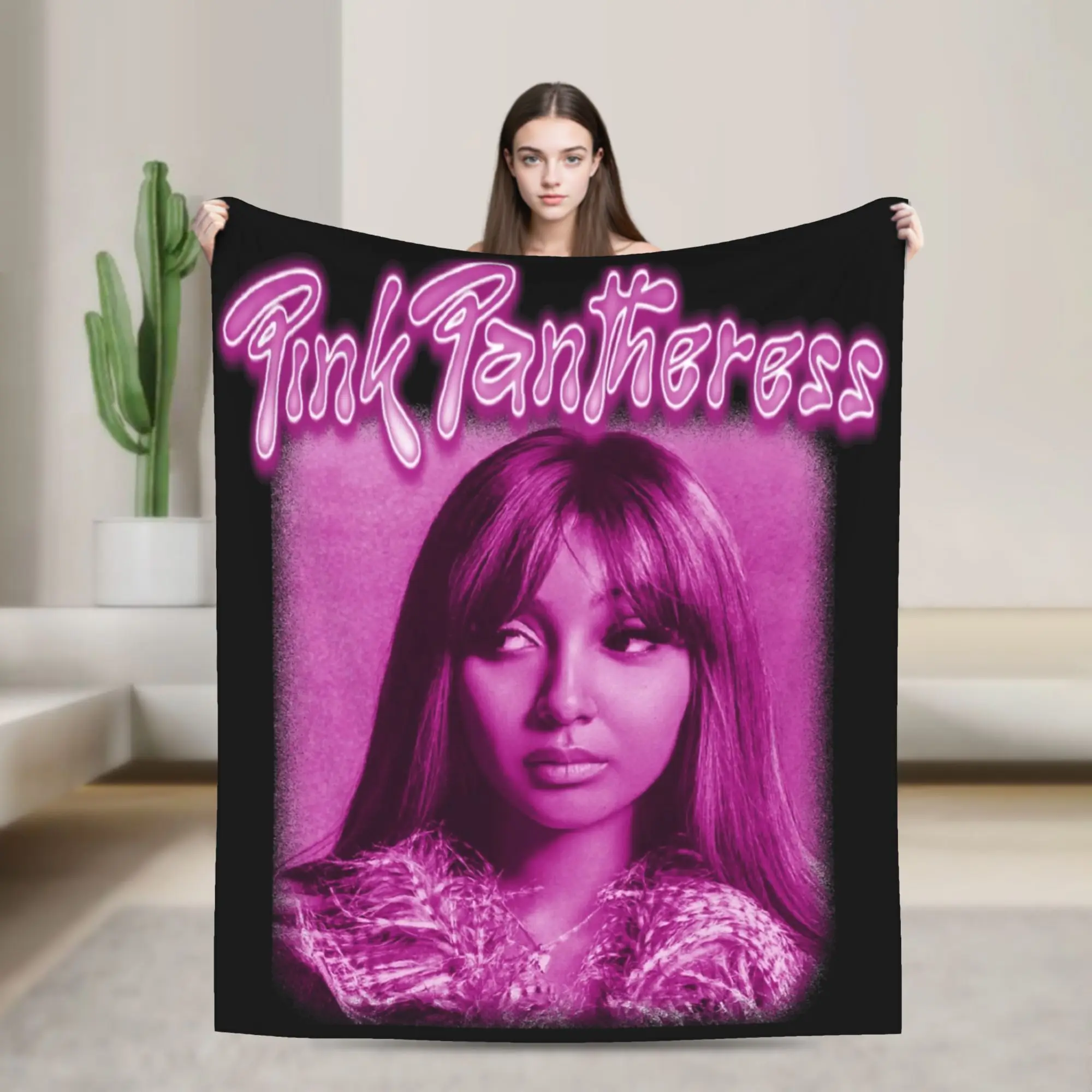 Singer Pink P-Pantheress Blankets Flannel Textile Decor  Breathable Lightweight Throw Blankets for Bedding Outdoor Rug Piece