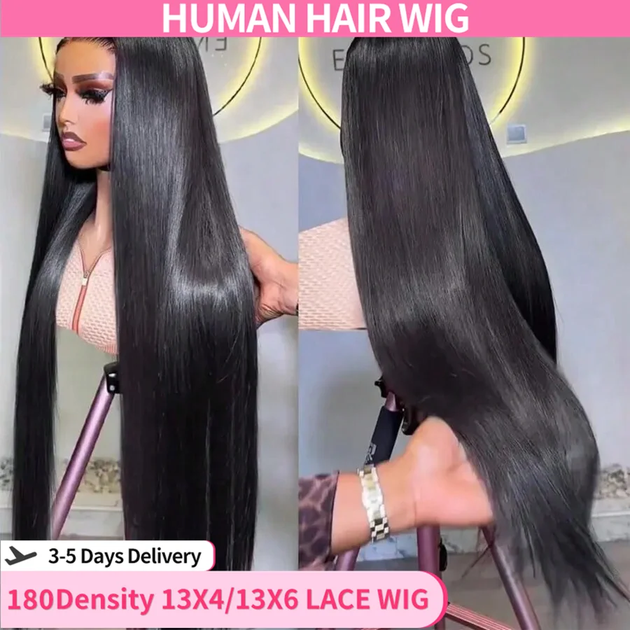 

Straight Human Hair Wigs 13X4 Lace Frontal Wig Human Hair 13x6 Transparent Lace Front Wigs 100% Human Hair 4X4 Lace Closure Wigs
