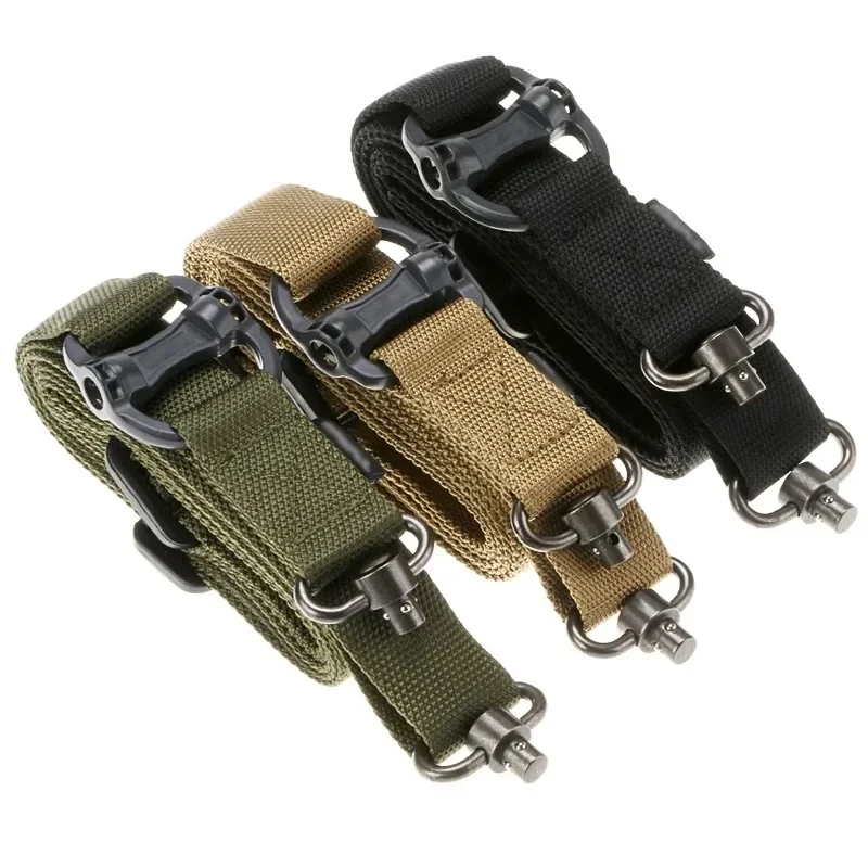 Adjustable MS4 Rifle Sling QD Metal Strap Swivel Molle Nylon 2 Points Weapon Multi Mission Release Hunting Access