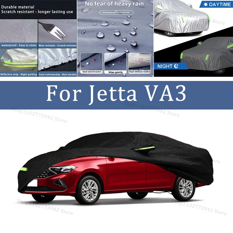 

For Jetta VA3 Coupe Car Cover Full Covers with Reflective Strip Dustproof UV Scratch-Resistant Sunscreen Protective cover