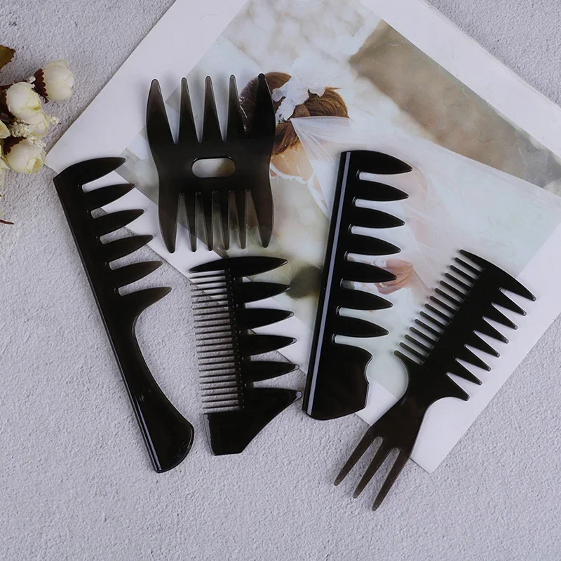 1pc Wide Toothed Combs for Men Trimming Hairdressing Brushing Oil Head Hairdressing Styling Tools Special for real hair wigs