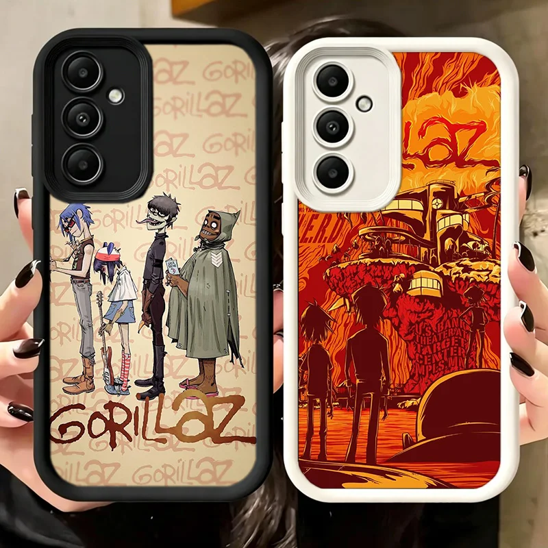 Gorillaz Anime Phone Case For Samsung A54 A53 A52S A14 A13 A12 A22 A23 A24 A32 A33 A34 Galaxy A04S A03S A02 A73 A72 M04 M12 M13