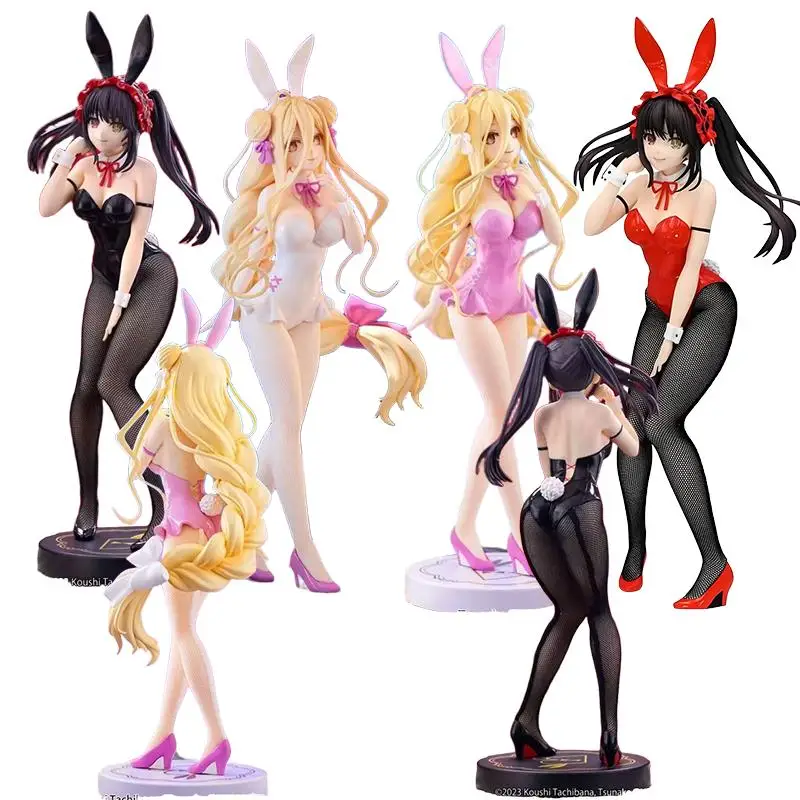 

Date A Live Nightmare White Black Rabbit Girl Tokisaki Kurumi Hoshimiya Mukuro Two Colors Коллекционная фигурка Модель игрушки в подарок