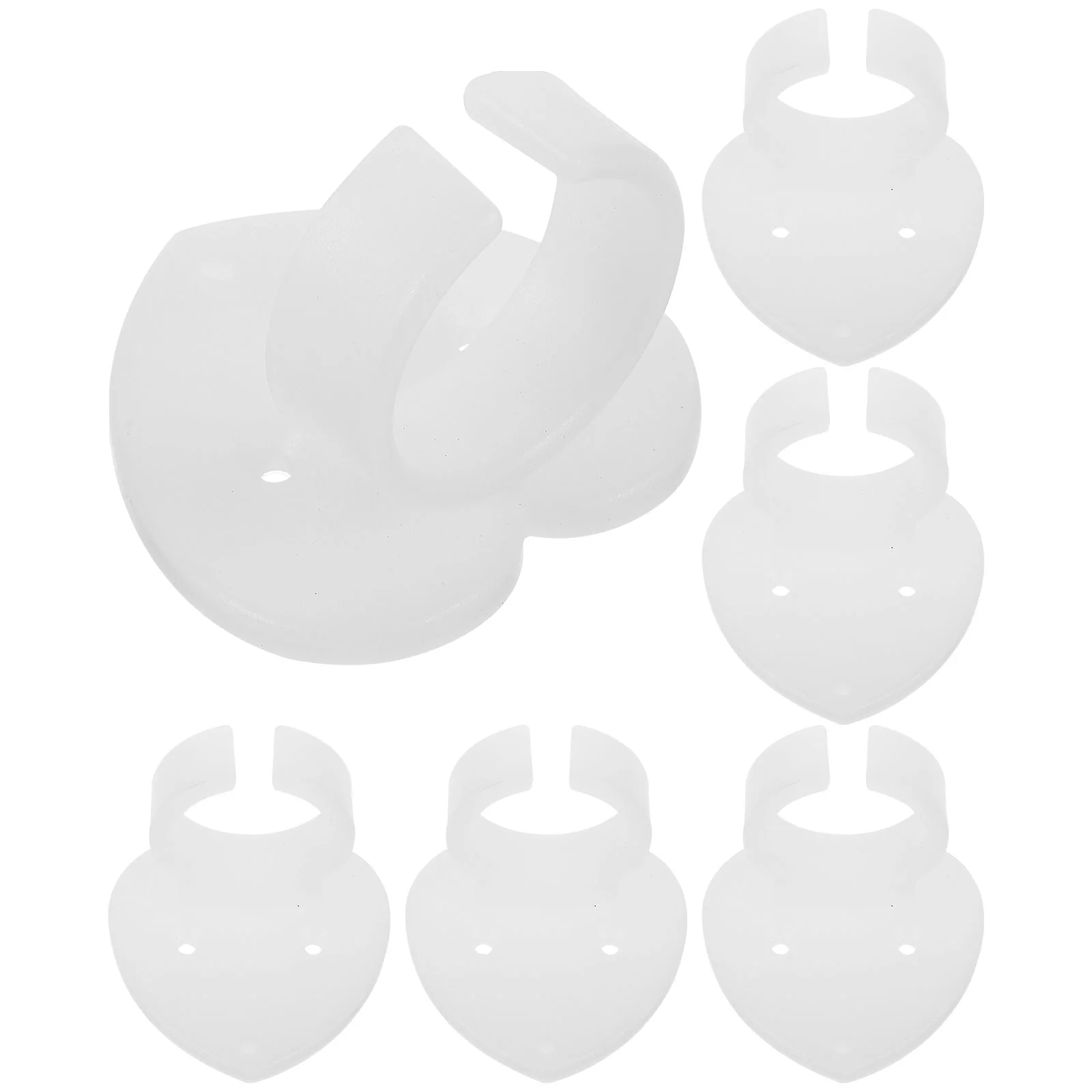 

6 Pcs Heart Microphone Clip Wireless Microphones Accessories Abs Holder