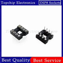 10pcs DIP-8 Round Hole 8 Pins 2.54MM DIP DIP8 IC Sockets Adaptor Solder Type 8 PIN IC Connector