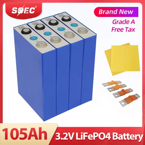 SOEC EVE 105AH 3.2V Lifepo4 Battery Cells Rechargeable Lithium Iron Phosphate Cell for Solar Energy Storage Home Energy Storage