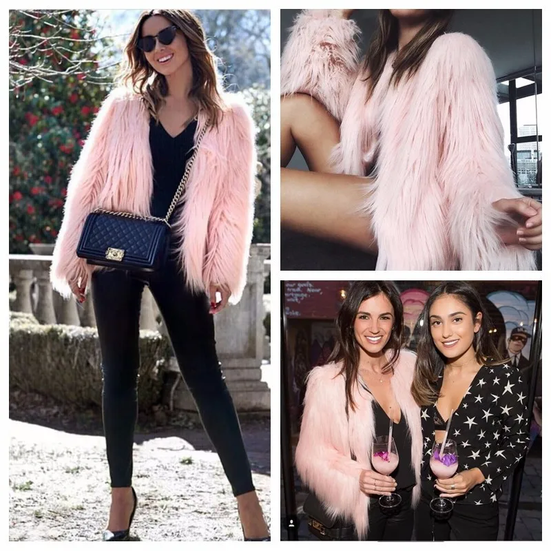 Faux Fur Premium Fashion Warm Long Hair Women's Coat