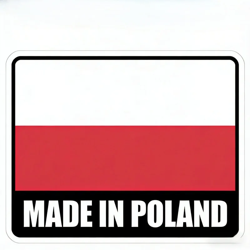 

Наклейка на автомобиль, предупреждающий знак, 15 см, СДЕЛАНО В ПОЛЬШЕ, материал из поливинилхлорида, светоотражающая наклейка на заднее стекло