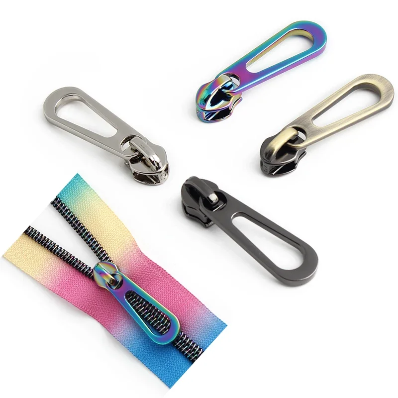 

5/10pcs 45mm metal bag simple versatile zipper pull crossbody bag clothing detachable pull slider DIY handicraft accessories