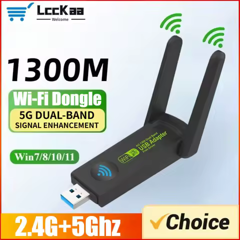 1300Mbps USB3.0 WiFi Adapter Dual Band 2.4G+5Ghz Wireless WiFi Dongle Antenna USB Ethernet Network Card Receiver for PC Desktop