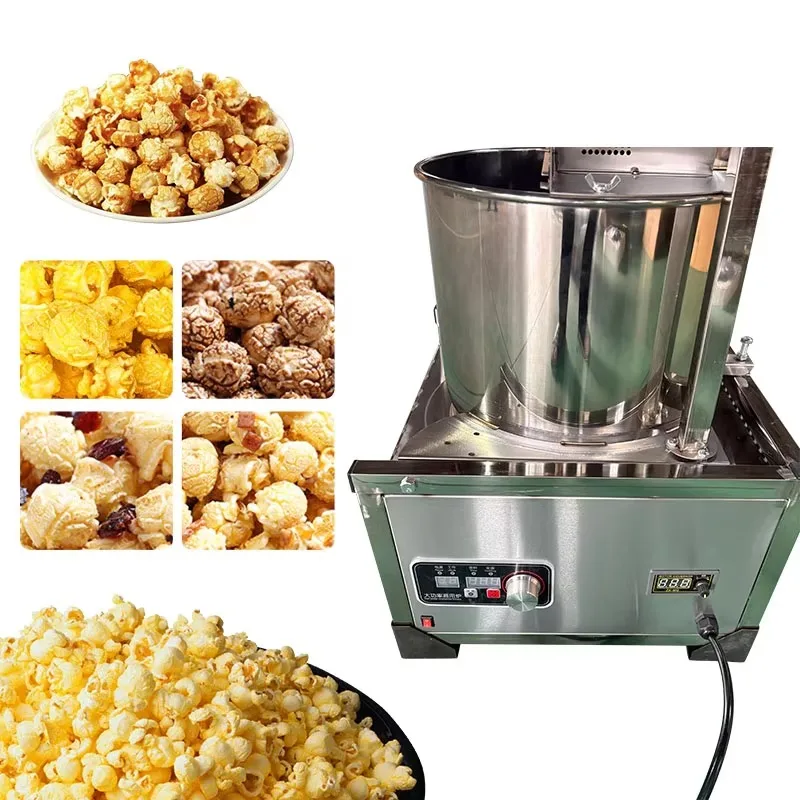 

High Efficiency Industrial Popcorn Maker Machine New Condition 220V Electric Caramel Popcorn Dispenser