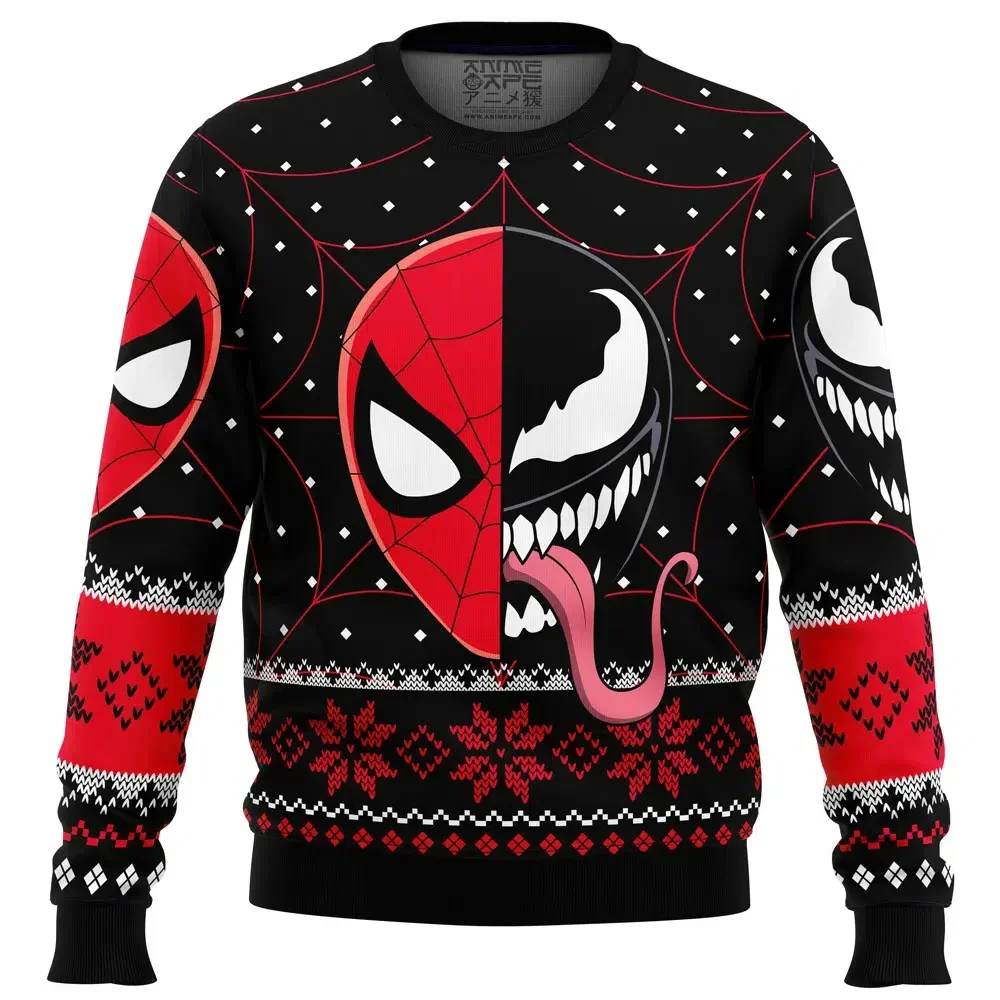 Sudadera con capucha navideña para hombre, jersey de Capitán América para niño con estampado 3D, jersey de gran tamaño con Venom, ropa para hombre