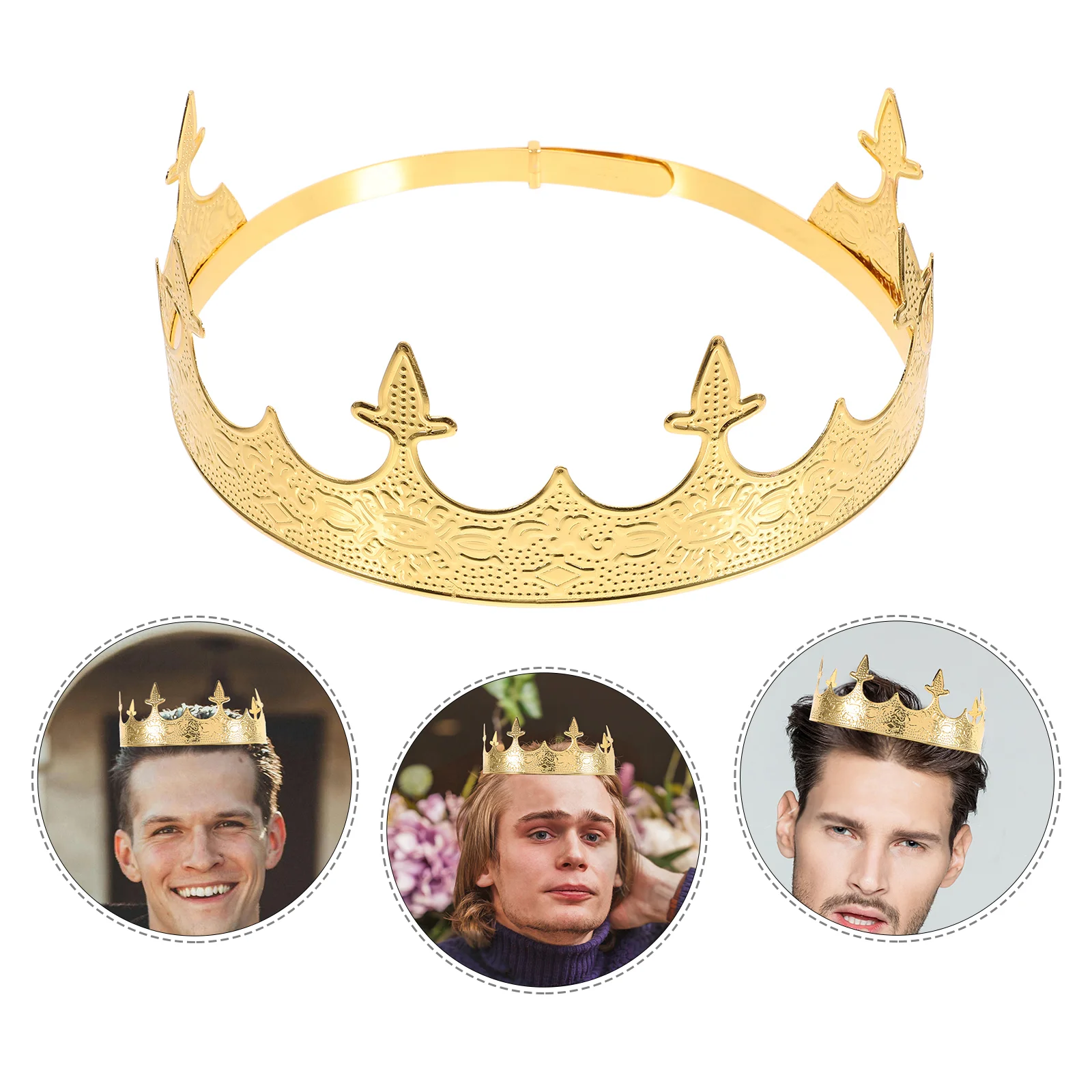 Vintage Men Crown King's Crown Headband for Wedding Prom Party Cosplay Halloween crown for men king crowns for men