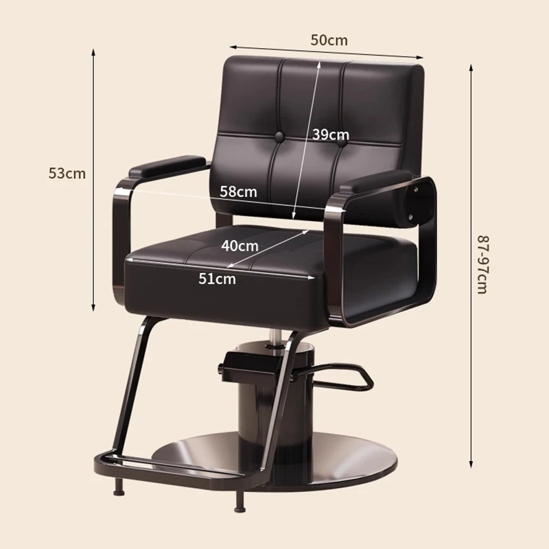 Footrest Rotate Barber Chair Lift Luxury Comfortable Luxury Salon Chair Beauty Modern Chaise De Coiffure Salon Furniture