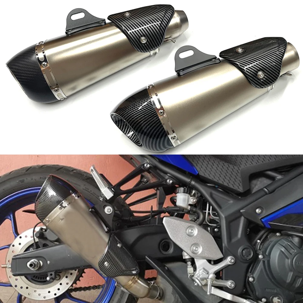 

51mm Universal motorcycle exhaust alpha muffler with DB killer For R3 MT07 FZ1 R6 R15 ZX6R ZX10 Z900 Z400 1000 CBR1000 GSXR1000