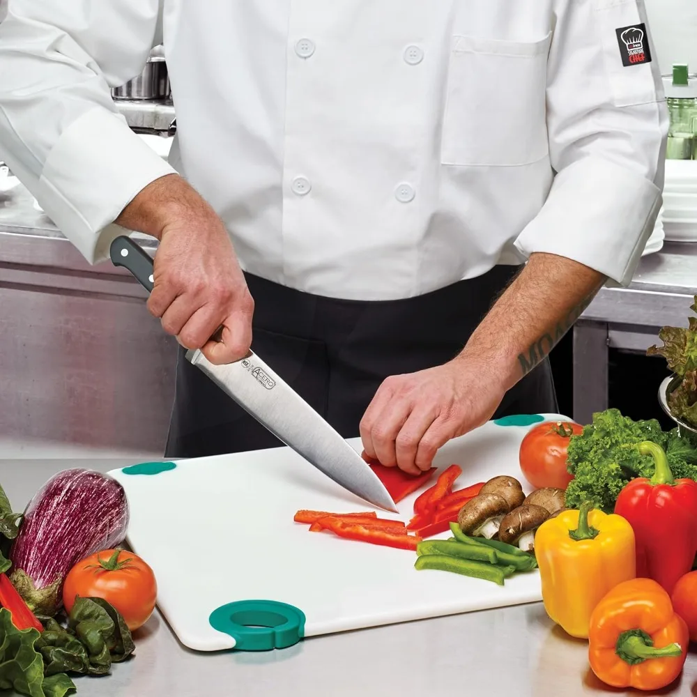 لوح تقطيع غير قابل للانزلاق مع خطاف، لون HACCP أزرق مقاس 18 × 24 بوصة مشفر لسلامة المطبخ #2