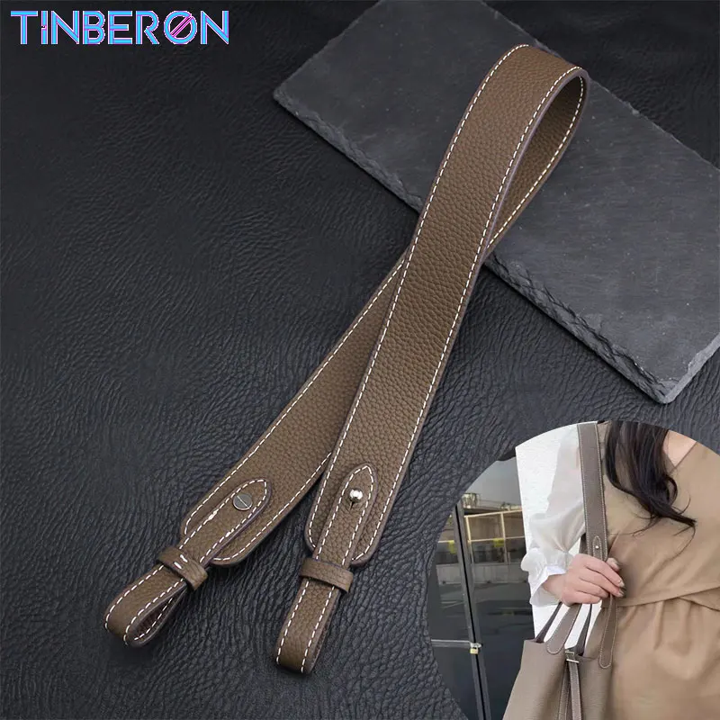 

TINBERON Shoulder Strap For Bag Handbag Bucket Bag Strap Transform Underarm Bag Accessories Real Leather Elephant Gray Bag Strap