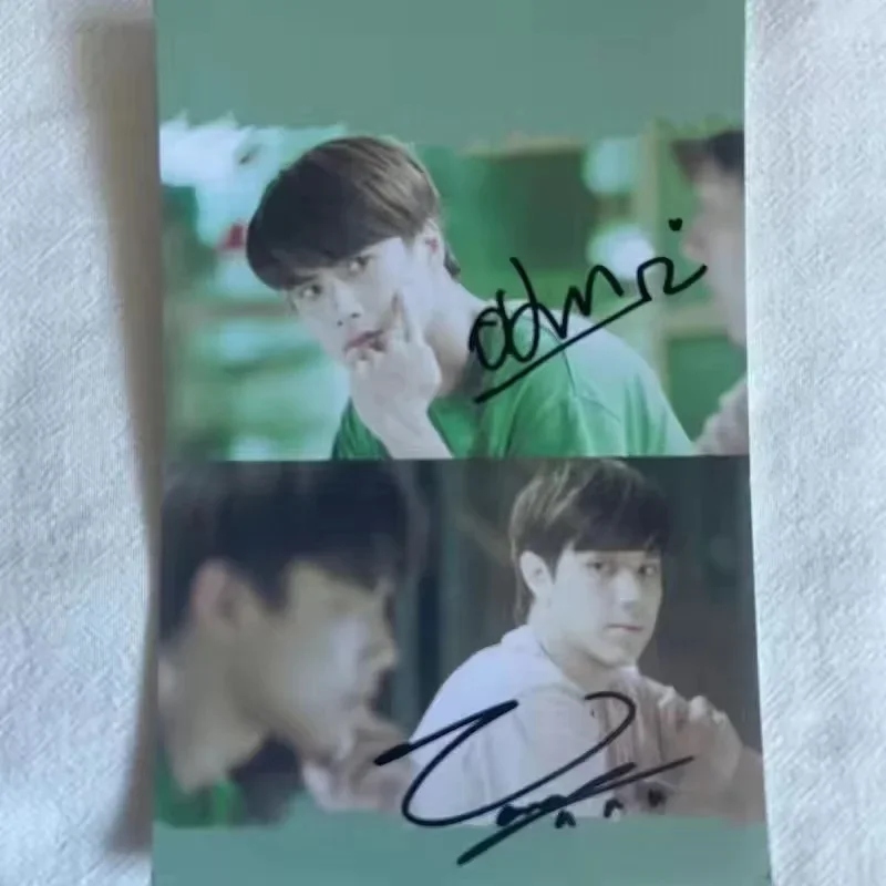Ohmnanon Cover HD Poster Autographed Photo Thai TV Bad Buddy The Series Drama Stills Handwritten Collection Signature Pictures