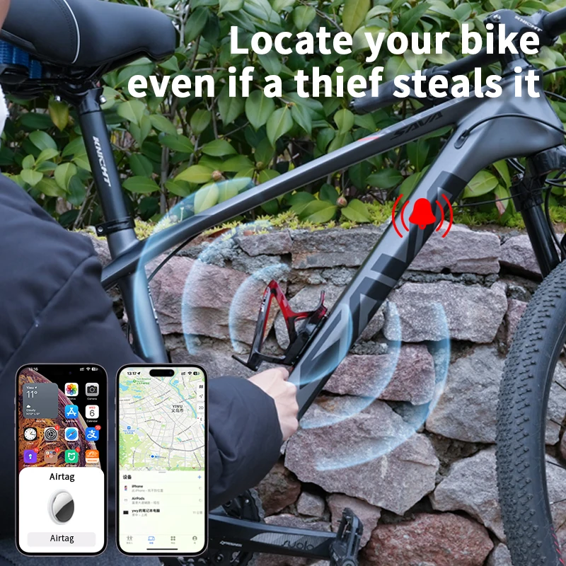 Lightweight Bicycle Water Bottle Holder Colorful Gradient Bike Airtag Kettle Holder Hidden Locator Bicycle Water Bottle Cage image 4