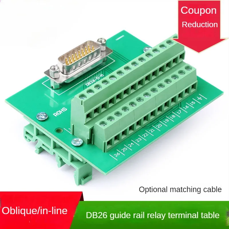 

DB26 Relay Terminal Block to Terminal Adapter Board Male and Female Module Servo Terminal Block DB26 Solder-free