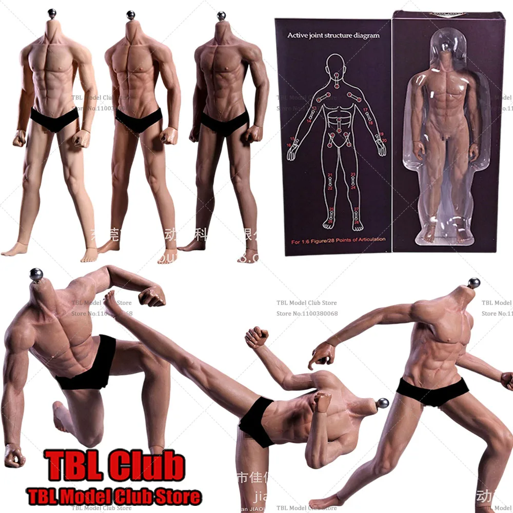 

JIAOU Doll JOK-11C 1/6 Scale Male Super Flexible Muscle Seamless Detachable Feet Metal Skeleton Body For 1/6 Head Sculpt