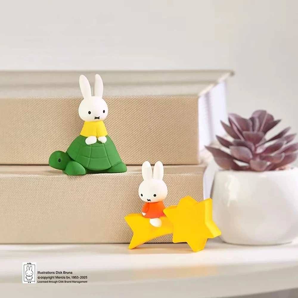 Kawaii Miffy Magnetic Refrigerator Sticker Cute Rabbit Fridge Sticker 3D Resin Figurine Blind Box Home Kitchen Decor Girl Gift