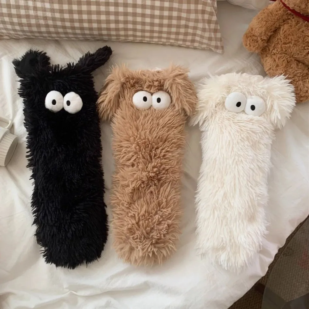 

Kawaii Big Eyes Slipper Socks with Puppy Ears Cartoon Mid-Calf Non-slip Floor Socks Hosiery Thickened Coral Fleece Socks Winter