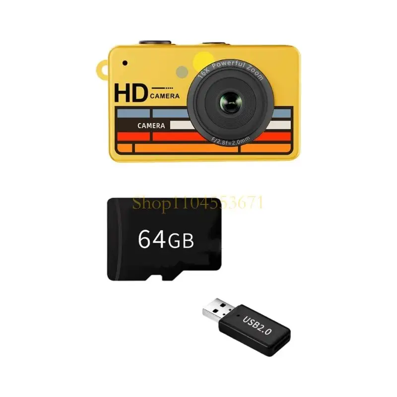 Best Seller Pocket Size Mini Digital Camera with Rear Screen and Front Lens, Small Camera for Group Photos Travel and Daily