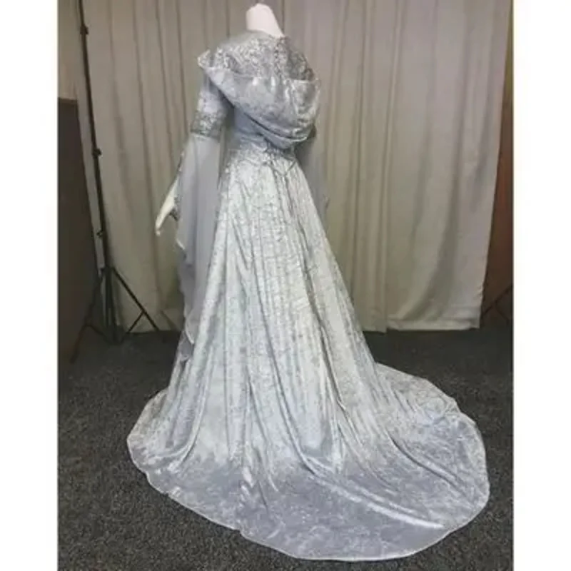 

A2025 New Medieval Retro Gothic Hoodie Witch Long Skirt Luxury Women's Party Dress Cosplay Vampire Halloween Adult Costu ★ HAxib