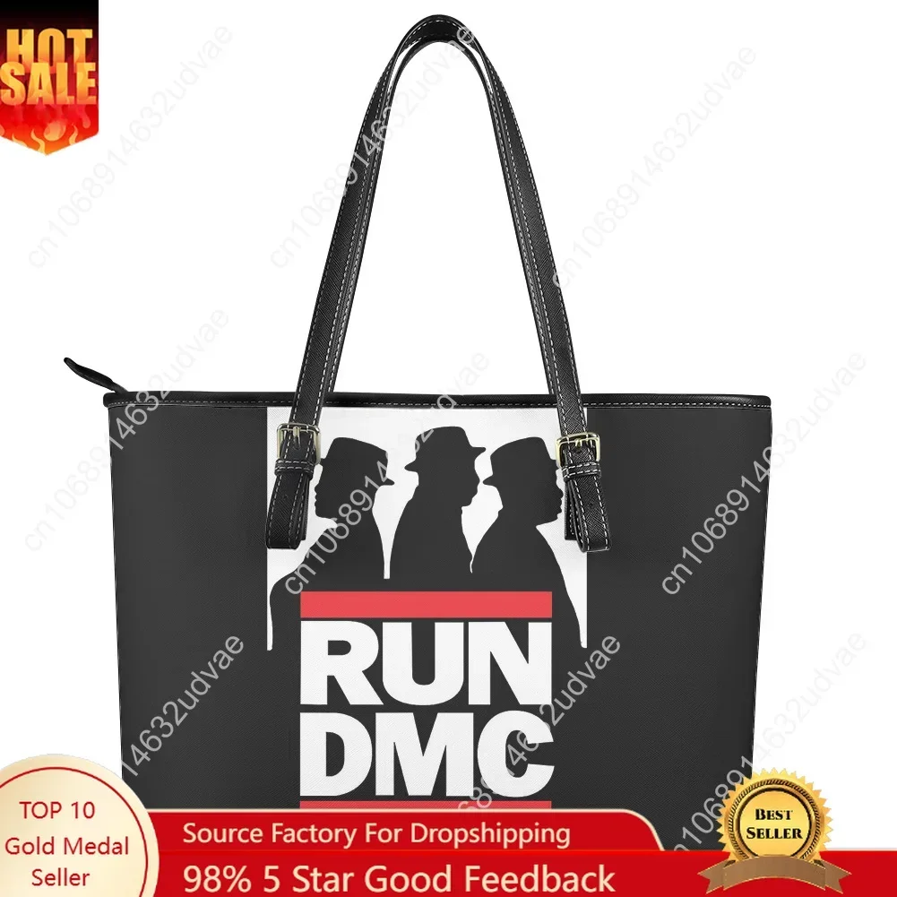 run-dmc-ハンドバッグ-レディース-メンズ-パーソナライズされたトートバッグ-ファッション-ショルダーバッグ-ビジネス-通勤用-レザー財布-食料品バッグ-ギフト