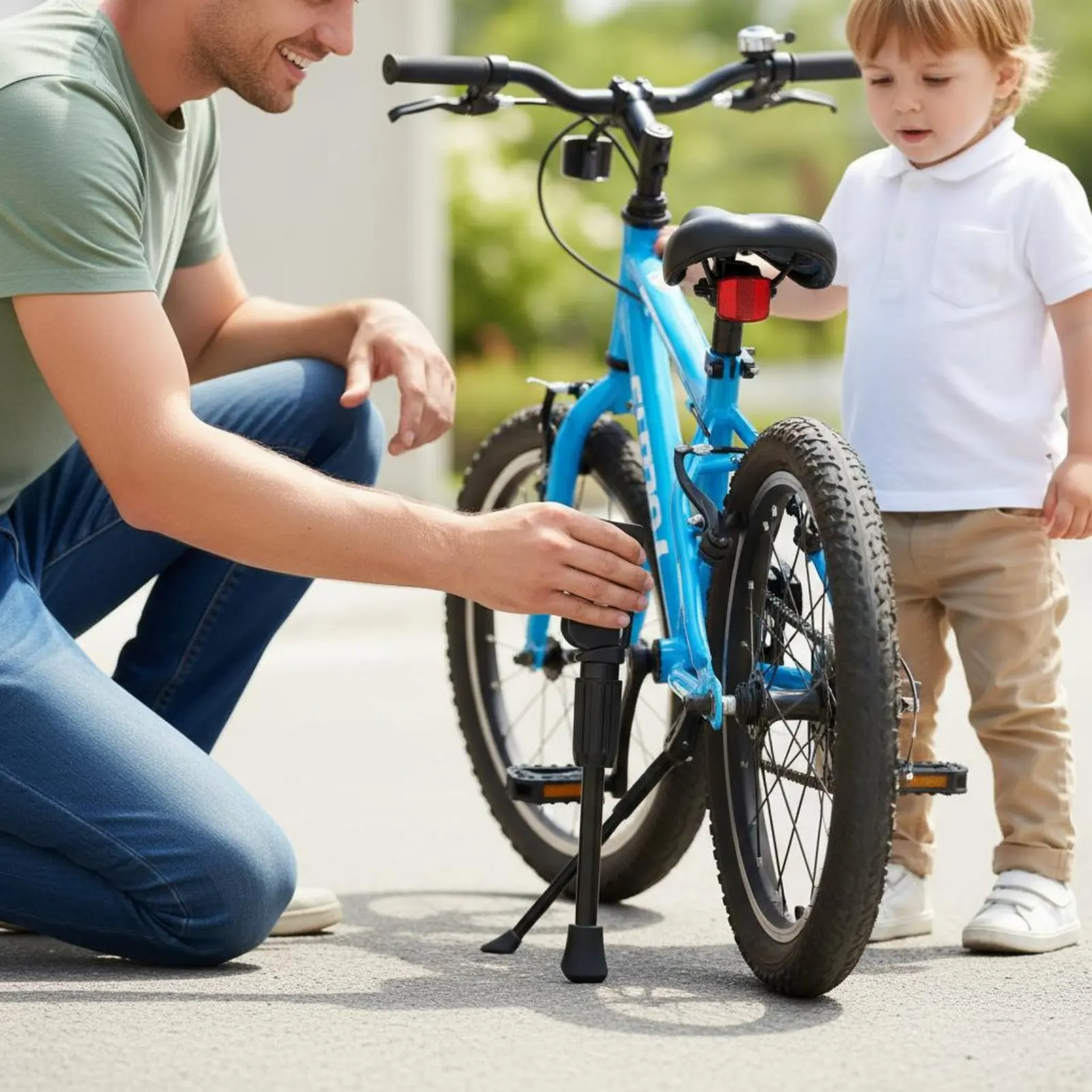 

Children's Bike Kickstand Universal Fit Kids Bike Kickstand Kids Bike Side Stand Wear-Resisting Single-Side Stand