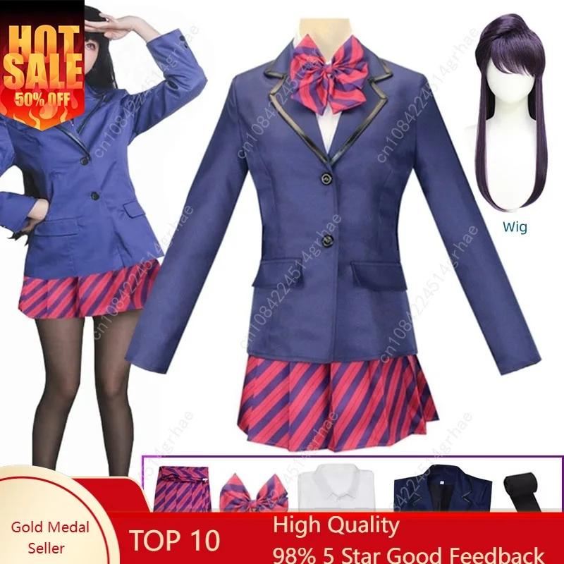 

Anime Komi Can‘t Communicate Cosplay Costume Komi Shouko Sailor School Uniform Women Skirt Suit