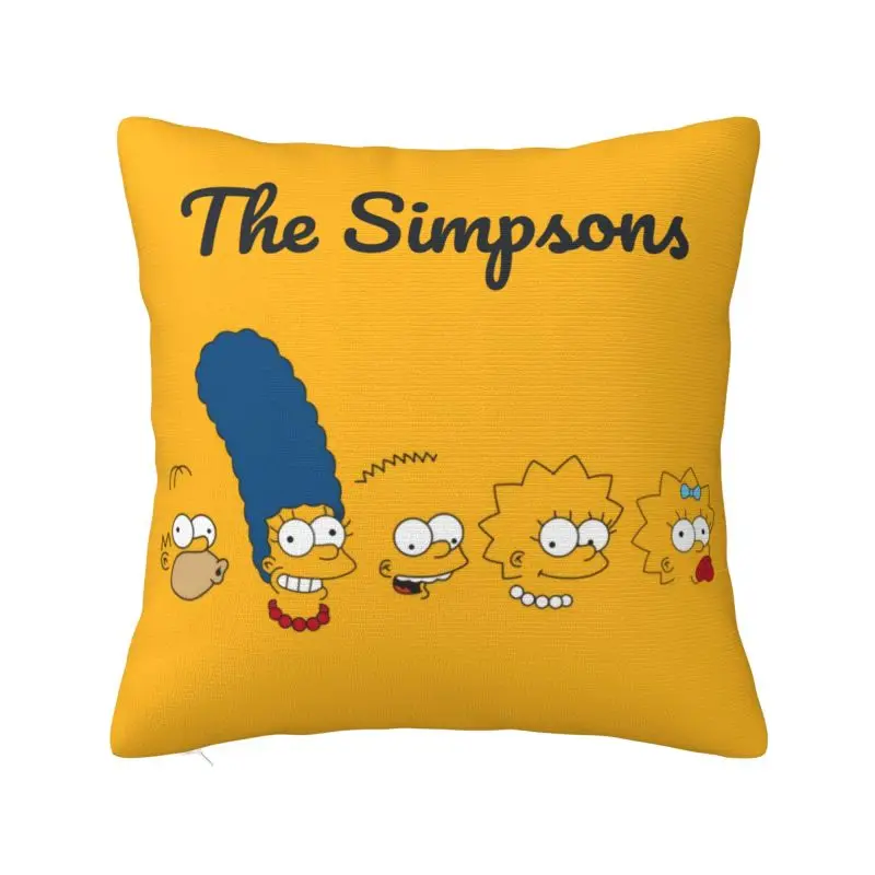 Custom The Simpsons Luxury Throw Pillow Covers Homer Bart Chair Cushion