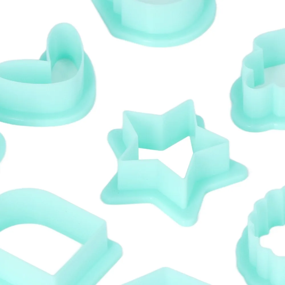 

Набор из 24 пластиковых формочек для полимерной глины различных форм, зеленые формы для лепки, вырубки для сережек, принадлежности для изготовления украшений