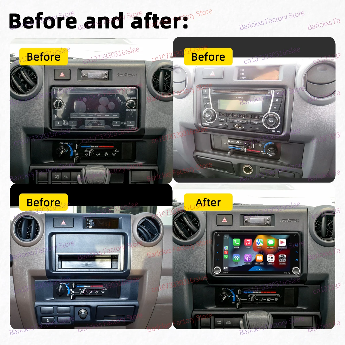 وحدة Autoradio الرئيسية 2Din راديو أندرويد لتويوتا لاندكروزر لاند كروزر LC 70 التقاط 2007-2024 Carplay 7 "سيارة الوسائط المتعددة لتحديد المواقع