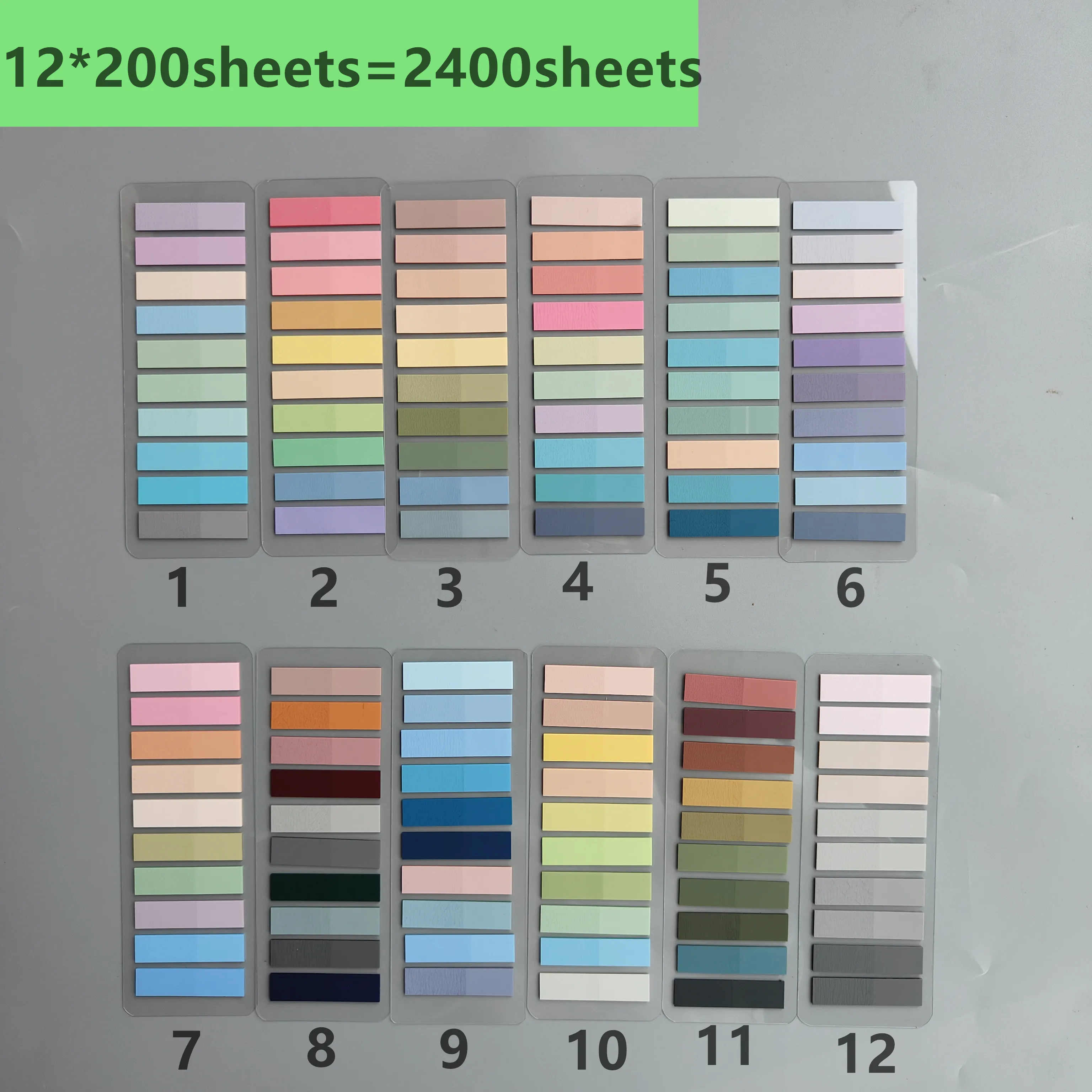 12Packs/Set Transparent Sticky Notes Self-Adhesive BookMarker Annotation Reading Book Clear Tab Kawaii Cute Stationery