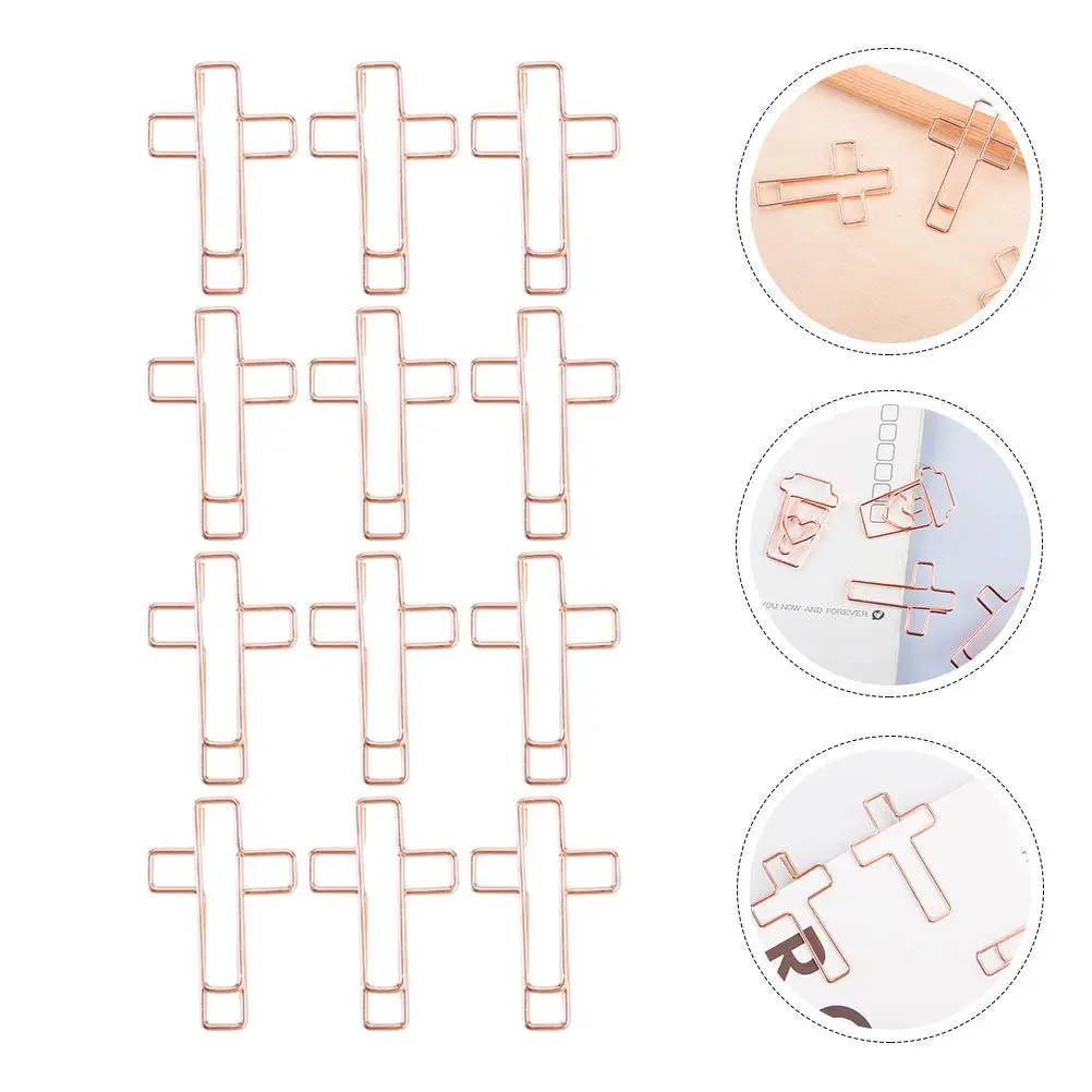 

12 Pcs Shaped Bible Study Supplies Paper Clips Large Accessories Clamps Paperclip Bookmark