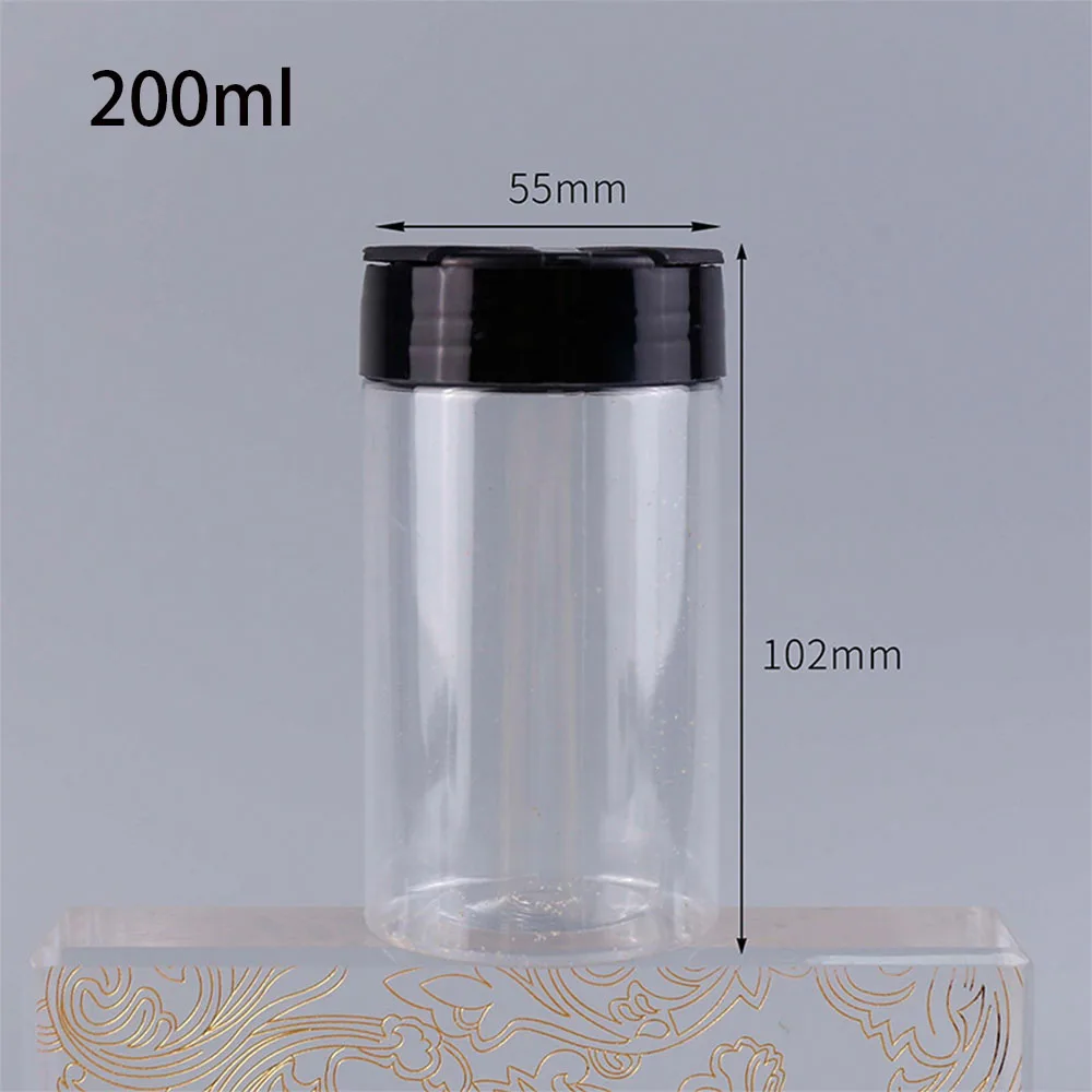 Tarro de especias de plástico con tapas de coctelera, tarro de condimentos transparente, contenedor de almacenamiento de sal y pimienta en polvo para cocina, 30 Uds.