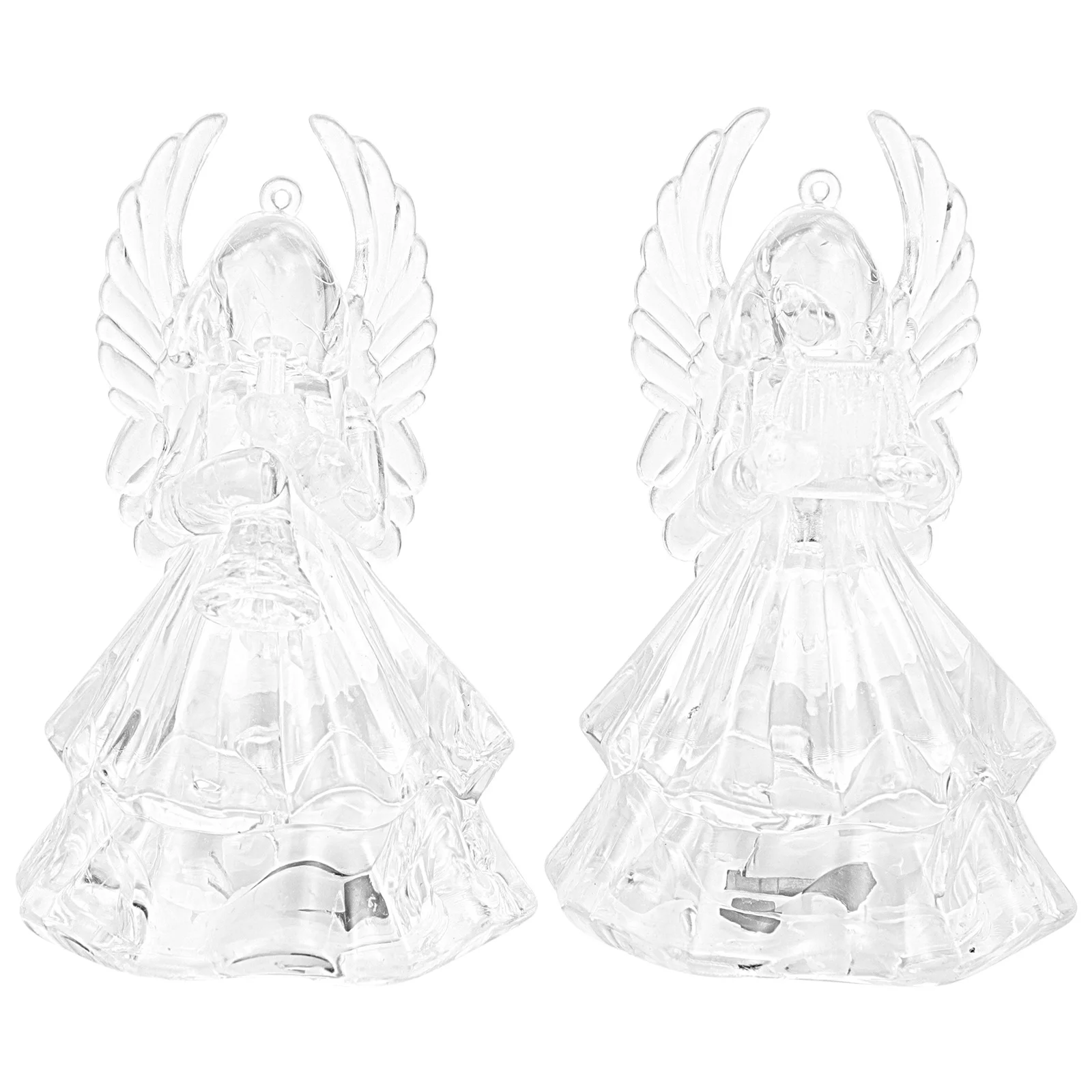 2 قطعة الملاك الاكريليك LED أضواء الليل مصابيح طاولة الكرتون الملونة أضواء السرير الزخرفية مصابيح عيد الميلاد المحيطة #2