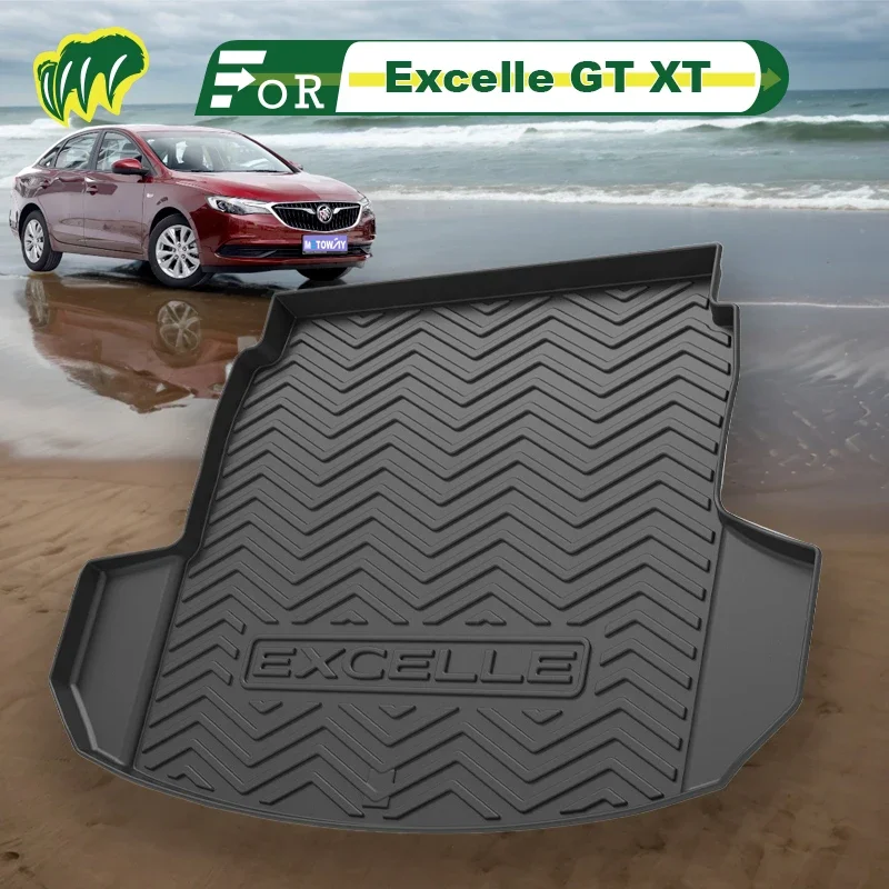 For Buick Excelle GT XT 12 16 17 2010-2021 Custom Fit Car Trunk Mat All Season Cargo Mat 3D Shape Laser Measured Trunk Liner