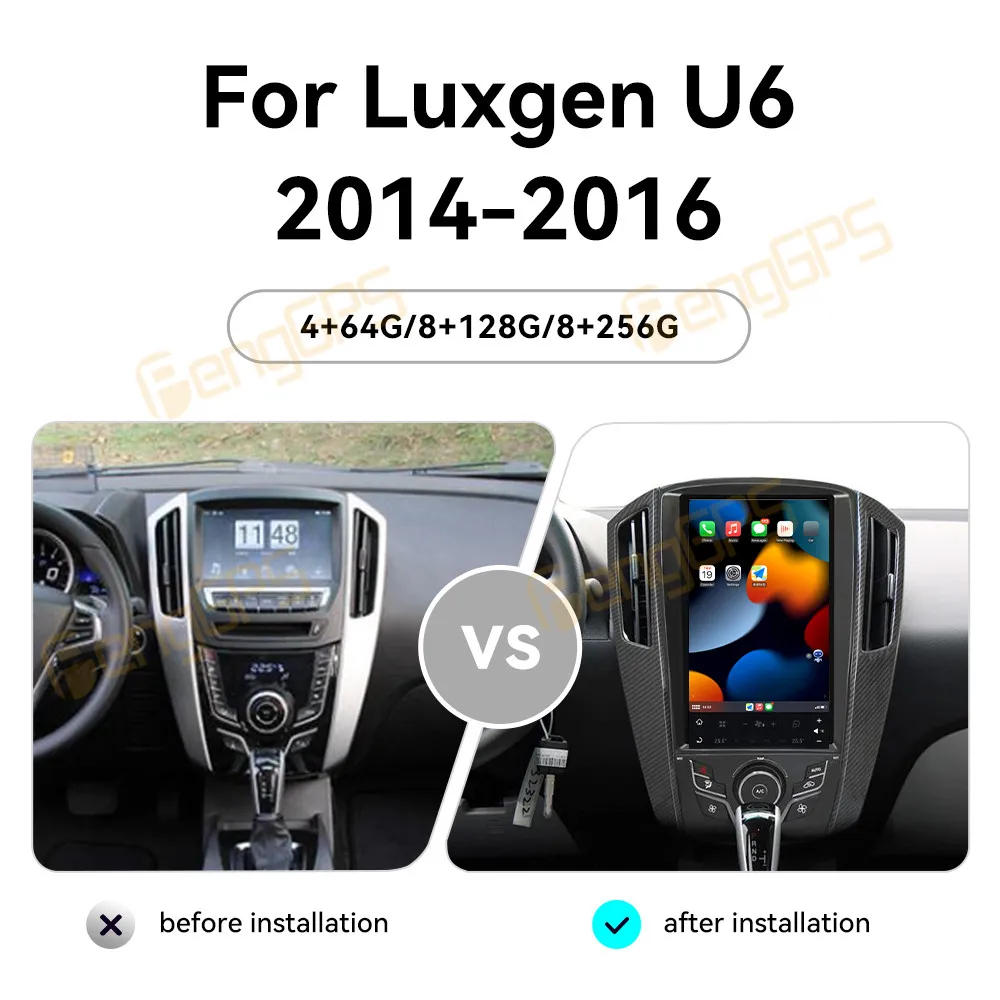 13.6'' Android 13 for Luxgen U6 14/15/16 Touch Car Screen Navigation Apple Carplay Car Radio Music Multimedia Player DSP GPS BT