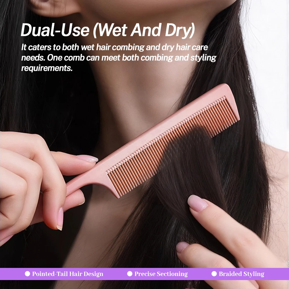 3/5/10Pcs Pointed Tail Comb Carbon Fiber Spike Tail Comb Pick Hair Plastic Coiffure Wig Hairdressing Barber Accessories