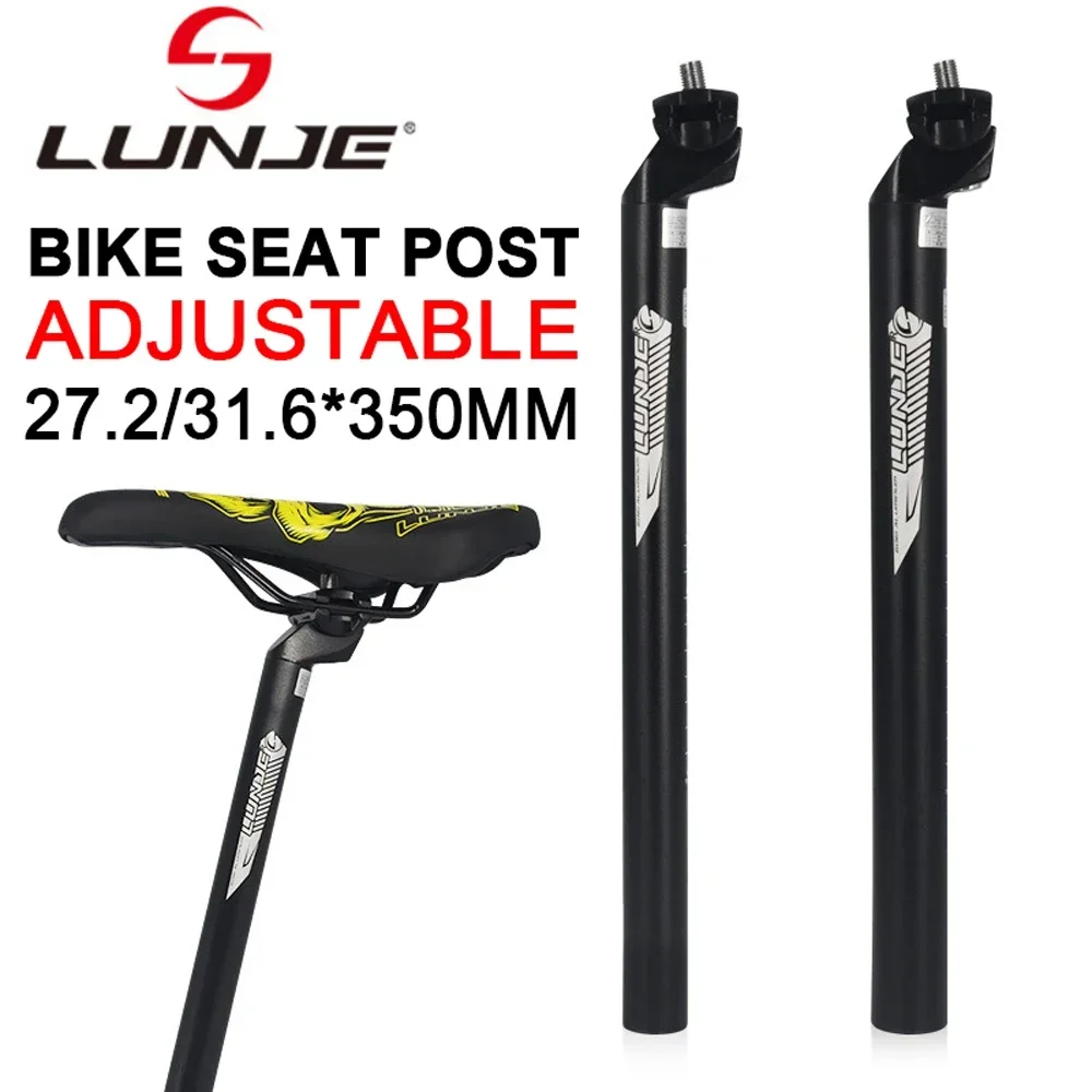 Mountain Bike Aluminum Seat Tube 27.2/31.6 350mm Adjustable Bicycle Seatpost Tube Seat Cushion Bicycle Riding Parts