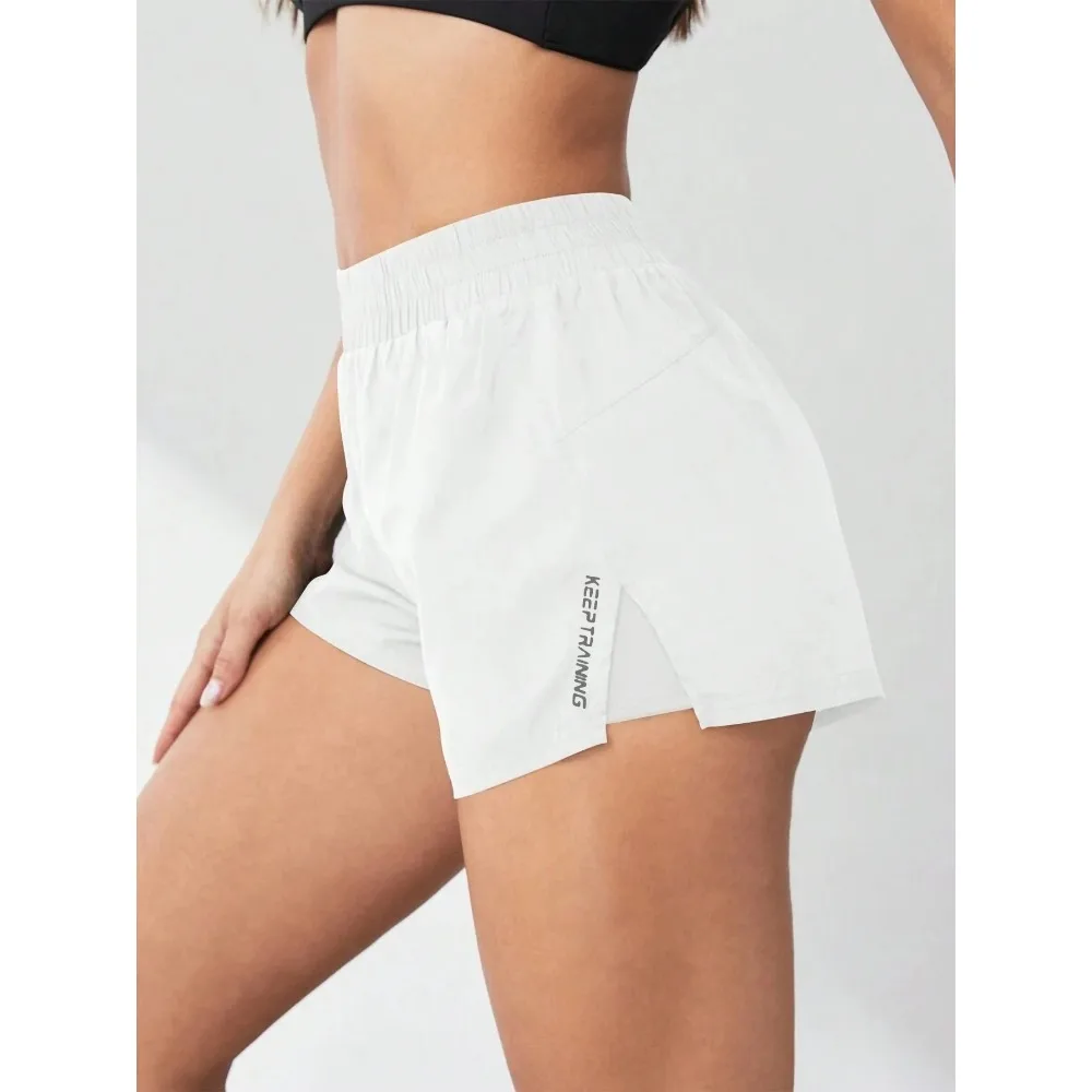 

New Style Faux Two-Piece Anti-Exposure Yoga Shorts Sports Shorts Running Fitness Tennis Casual Basic Sports Pants Women's